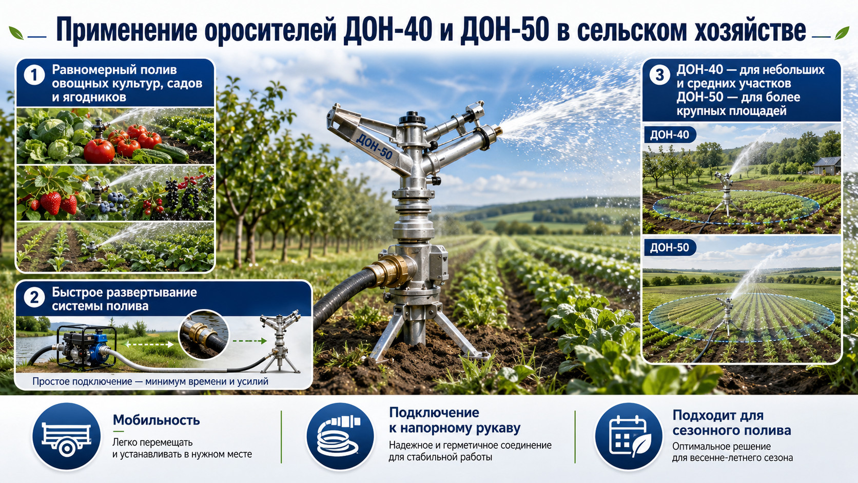ороситель ДОН-40, ороситель ДОН-50, дождеватель ДОН, ороситель для полива, дождевальное оборудование, полив участка, оборудование для орошения ороситель ДОН-40, ороситель ДОН-50, дождеватель ДОН, ороситель для полива, дождевальное оборудование, полив участка, оборудование для орошения