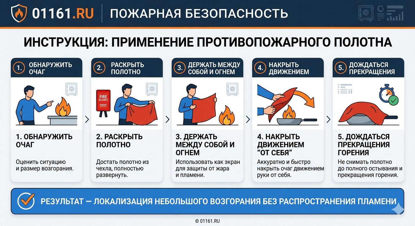 Полотно противопожарное меры безопасности при использовании кошмы